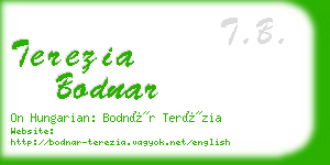terezia bodnar business card
